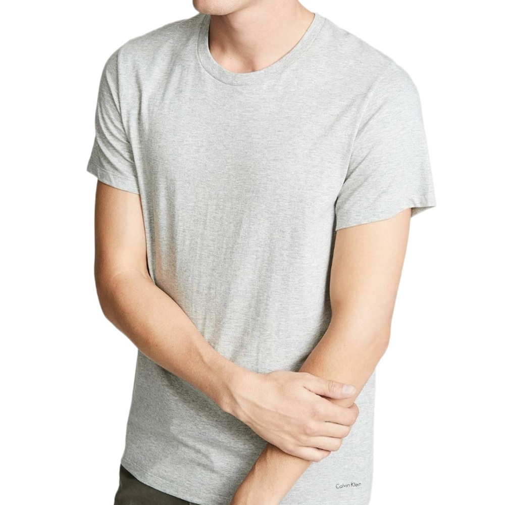 Calvin Klein Heather Gray Crew Neck Tee – Small